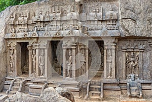 Ancient basreliefs and statues in Mamallapuram, Tamil Nadu, I