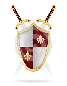 Ancient battle weapons stock vector illustration