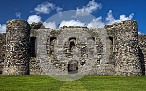 Ancient Beaumaris Castle in Wales, Great Britain, United Kingdom