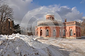 Ancient beautiful architecture. View, wallpaper, texture, background, travel, brick, winter, snow