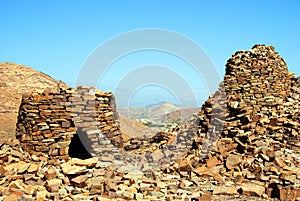 The ancient Beehive tombs at Jabal Misht Western