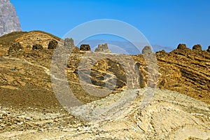 The ancient Beehive tombs at Jabal Misht Western