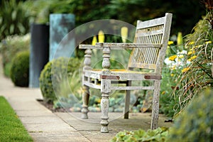 Ancient bench and copper features