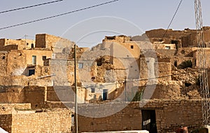 Ancient Berber hillside village in governorate of Gabes, Tunisia