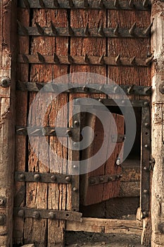 ancient Big Wooden Door, Historical place.