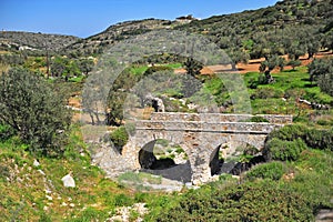 Ancient bizantine bridge on Paros island