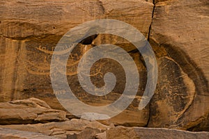 Ancient boat Petroglyphs at Sabu Sudan