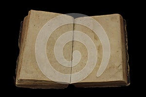 Ancient book with blank pages for custom text