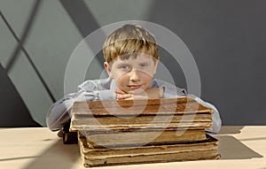 Ancient books a boy , a child Prodigy