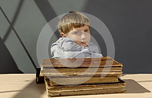 Ancient books a boy , a child Prodigy