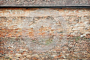 Ancient brick texture seamless pattern dark and light brown horizonta background