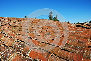 Ancient brick-tile roof