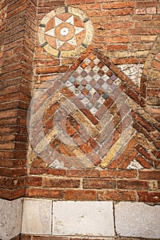 Ancient Brick Wall Bologna Italy - Basilica of Santo Stefano or the Seven Churches