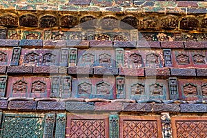 Ancient bricks of the Iron Pagoda of Kaifeng, Henan, China.