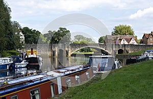 Ancient bridge in Abingdon, Oxfordshire, England, UK