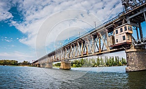 The ancient bridge in Eastern Europe