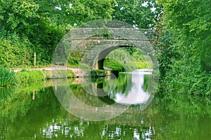 An ancient bridge over Tiverton Canal in Devon UK