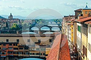 The ancient bridge of Ponte Vecchio.