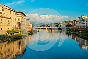 The ancient bridge of Ponte Vecchio.