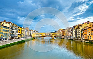 Ancient bridge Ponte Vecchio in Florence