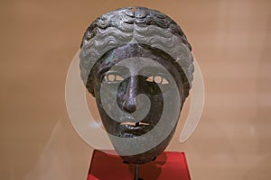 Ancient Bronze Roman cavalry Mask as used by Equitae