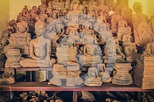 Ancient Buddha Art in wat Sisaket, Vientiane, Laos