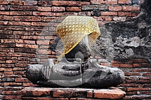 Ancient Buddha in Ayutthaya, Thailand