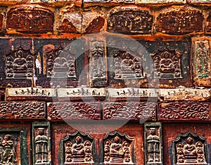 Ancient Buddha Bricks Buddhist Iron Pagoda Kaifeng Henan China