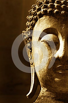 Ancient Buddha face