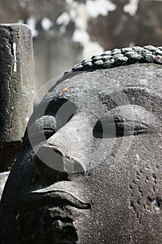 Ancient Buddha face
