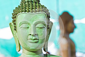 Ancient Buddha face,