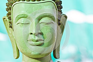 Ancient Buddha face,