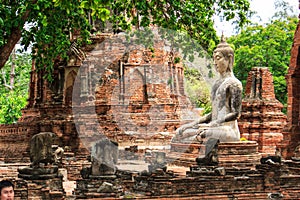 Ancient buddha image statue at ayutthaya