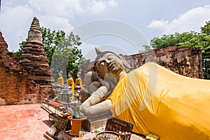 Ancient Buddha over 500 years in Ayutthaya