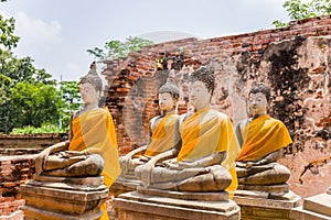 Ancient Buddha over 500 years in Ayutthaya