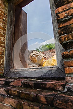 Ancient Buddha over 500 years in Ayutthaya