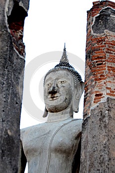 Ancient Buddha  Respectable of Buddhists in Thailand