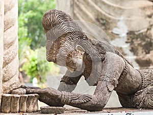 Ancient Buddha in Sala Kaew Ku.