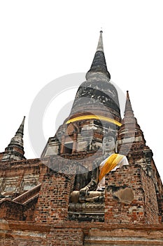 Ancient Buddha Statue at Ayutthaya historical park photo