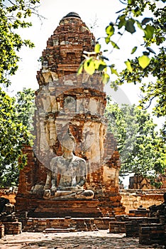 Ancient Buddha statue, in Ayutthaya, Thailand