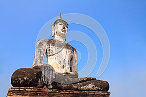 Ancient buddha statue. Sukhothai Historical Park