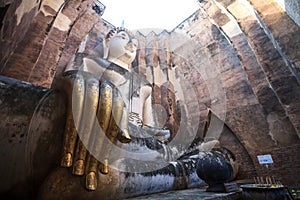 Ancient buddha statue. Sukhothai Historical Park