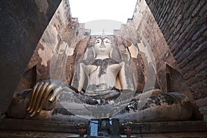 Ancient buddha statue. Sukhothai Historical Park