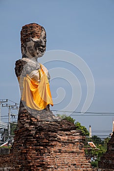 Ancient Buddha Statues In Ayutthaya