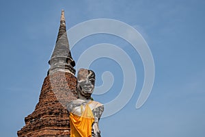 Ancient Buddha Statues In Ayutthaya