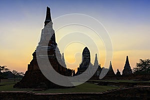 The ancient Buddha temple at Ayuthya