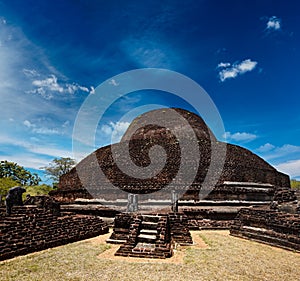 Ancient Buddhist dagoba (stupe) Pabula Vihara. Sri Lanka