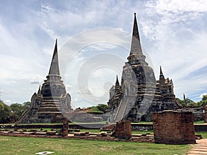 Ancient Buddhist Temple in Ayutthaya Thailand