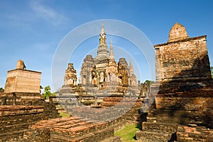 Ancient Buddhist temple of Wat Mahathat. Sukhothai, Thailand