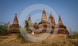 Ancient Buddhist temples in Bagan, Myanmar